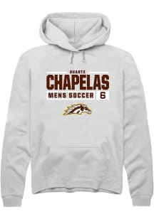 Duarte Chapelas  Rally Western Michigan Broncos Mens White NIL Stacked Box Long Sleeve Hoodie