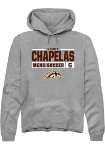 Duarte Chapelas  Rally Western Michigan Broncos Mens Grey NIL Stacked Box Long Sleeve Hoodie