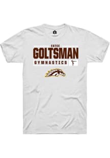Estee Goltsman  Western Michigan Broncos White Rally NIL Stacked Box Short Sleeve T Shirt