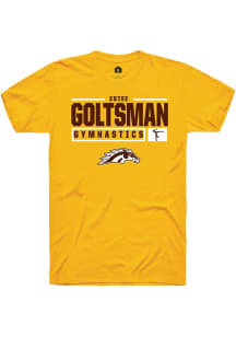 Estee Goltsman  Western Michigan Broncos Gold Rally NIL Stacked Box Short Sleeve T Shirt