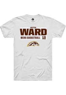 hutch ward  Western Michigan Broncos White Rally NIL Stacked Box Short Sleeve T Shirt