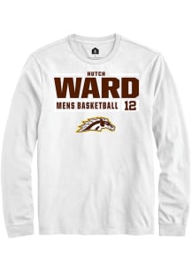 hutch ward  Western Michigan Broncos White Rally NIL Stacked Box Long Sleeve T Shirt