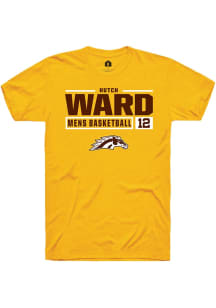hutch ward  Western Michigan Broncos Gold Rally NIL Stacked Box Short Sleeve T Shirt