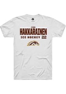 Iiro Hakkarainen  Western Michigan Broncos White Rally NIL Stacked Box Short Sleeve T Shirt