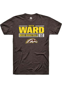 hutch ward  Western Michigan Broncos Brown Rally NIL Stacked Box Short Sleeve T Shirt