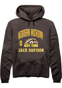 Jack Davison  Rally Western Michigan Broncos Mens Brown NIL Arch Logo Long Sleeve Hoodie