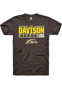 Jack Davison  Western Michigan Broncos Brown Rally NIL Stacked Box Short Sleeve T Shirt