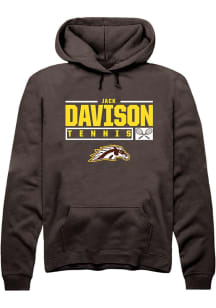 Jack Davison  Rally Western Michigan Broncos Mens Brown NIL Stacked Box Long Sleeve Hoodie
