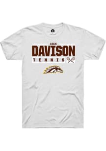 Jack Davison  Western Michigan Broncos White Rally NIL Stacked Box Short Sleeve T Shirt