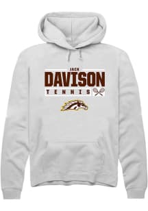 Jack Davison  Rally Western Michigan Broncos Mens White NIL Stacked Box Long Sleeve Hoodie