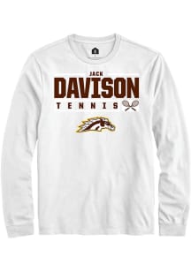 Jack Davison  Western Michigan Broncos White Rally NIL Stacked Box Long Sleeve T Shirt