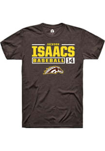 Jackson Isaacs  Western Michigan Broncos Brown Rally NIL Stacked Box Short Sleeve T Shirt