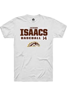 Jackson Isaacs  Western Michigan Broncos White Rally NIL Stacked Box Short Sleeve T Shirt
