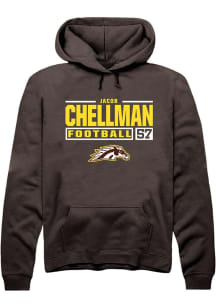 Jacob Chellman  Rally Western Michigan Broncos Mens Brown Football NIL Stacked Box Long Sleeve Hoo..