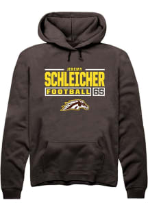 Jeremy Schleicher  Rally Western Michigan Broncos Mens Brown Football NIL Stacked Box Long Sleeve..