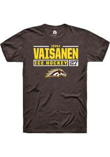 Joona Vaisanen  Western Michigan Broncos Brown Rally NIL Stacked Box Short Sleeve T Shirt