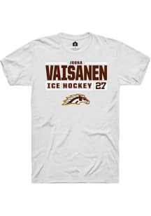 Joona Vaisanen  Western Michigan Broncos White Rally NIL Stacked Box Short Sleeve T Shirt