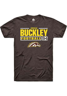Jordan Buckley  Western Michigan Broncos Brown Rally Football NIL Stacked Box Short Sleeve T Shirt