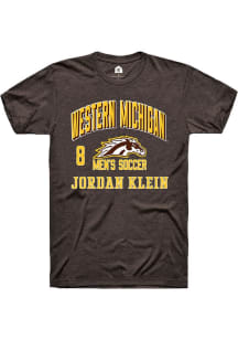 Jordan Klein  Western Michigan Broncos Brown Rally NIL Arch Logo Short Sleeve T Shirt