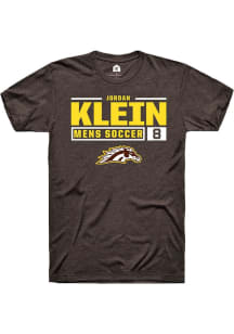 Jordan Klein  Western Michigan Broncos Brown Rally NIL Stacked Box Short Sleeve T Shirt