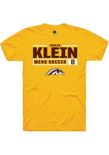 Jordan Klein  Western Michigan Broncos Gold Rally NIL Stacked Box Short Sleeve T Shirt