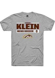 Jordan Klein  Western Michigan Broncos Grey Rally NIL Stacked Box Short Sleeve T Shirt