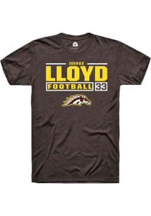 Joshua Lloyd  Western Michigan Broncos Brown Rally Football NIL Stacked Box Short Sleeve T Shirt
