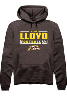 Joshua Lloyd  Rally Western Michigan Broncos Mens Brown Football NIL Stacked Box Long Sleeve Hoodi..