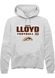Joshua Lloyd  Rally Western Michigan Broncos Mens White Football NIL Stacked Box Long Sleeve Hoodi..