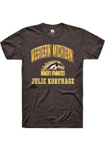 Julie Korfhage  Western Michigan Broncos Brown Rally NIL Arch Logo Short Sleeve T Shirt