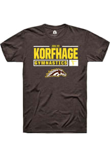 Julie Korfhage  Western Michigan Broncos Brown Rally NIL Stacked Box Short Sleeve T Shirt
