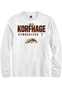 Julie Korfhage  Western Michigan Broncos White Rally NIL Stacked Box Long Sleeve T Shirt