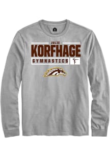 Julie Korfhage  Western Michigan Broncos Grey Rally NIL Stacked Box Long Sleeve T Shirt