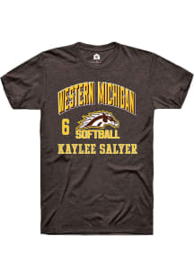 Kaylee Salyer  Western Michigan Broncos Brown Rally NIL Arch Logo Short Sleeve T Shirt