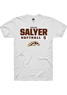 Kaylee Salyer  Western Michigan Broncos White Rally NIL Stacked Box Short Sleeve T Shirt