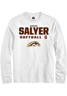Kaylee Salyer  Western Michigan Broncos White Rally NIL Stacked Box Long Sleeve T Shirt