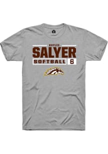 Kaylee Salyer  Western Michigan Broncos Grey Rally NIL Stacked Box Short Sleeve T Shirt