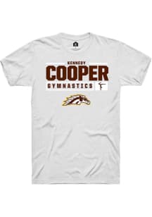 kennedy cooper  Western Michigan Broncos White Rally NIL Stacked Box Short Sleeve T Shirt