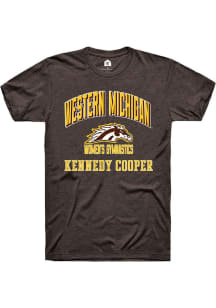kennedy cooper  Western Michigan Broncos Brown Rally NIL Arch Logo Short Sleeve T Shirt