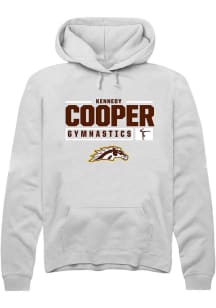 kennedy cooper  Rally Western Michigan Broncos Mens White NIL Stacked Box Long Sleeve Hoodie