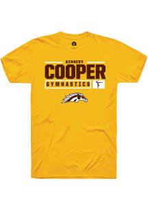 kennedy cooper  Western Michigan Broncos Gold Rally NIL Stacked Box Short Sleeve T Shirt