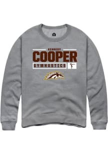 kennedy cooper  Rally Western Michigan Broncos Mens Grey NIL Stacked Box Long Sleeve Crew Sweatshi..