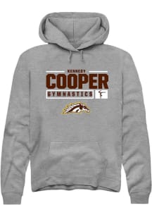 kennedy cooper  Rally Western Michigan Broncos Mens Grey NIL Stacked Box Long Sleeve Hoodie