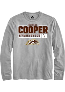 kennedy cooper  Western Michigan Broncos Grey Rally NIL Stacked Box Long Sleeve T Shirt