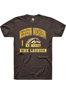 Kirk Laursen  Western Michigan Broncos Brown Rally NIL Arch Logo Short Sleeve T Shirt