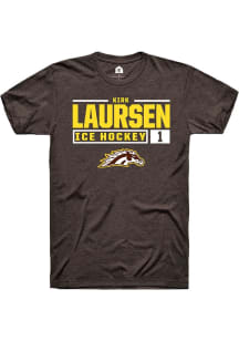 Kirk Laursen  Western Michigan Broncos Brown Rally NIL Stacked Box Short Sleeve T Shirt