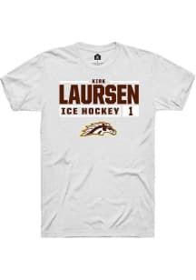 Kirk Laursen  Western Michigan Broncos White Rally NIL Stacked Box Short Sleeve T Shirt