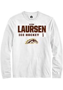 Kirk Laursen  Western Michigan Broncos White Rally NIL Stacked Box Long Sleeve T Shirt