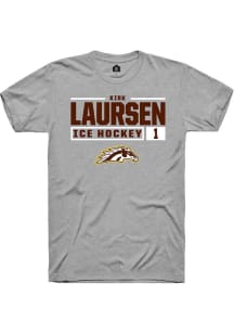 Kirk Laursen  Western Michigan Broncos Grey Rally NIL Stacked Box Short Sleeve T Shirt