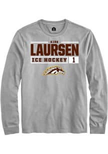 Kirk Laursen  Western Michigan Broncos Grey Rally NIL Stacked Box Long Sleeve T Shirt